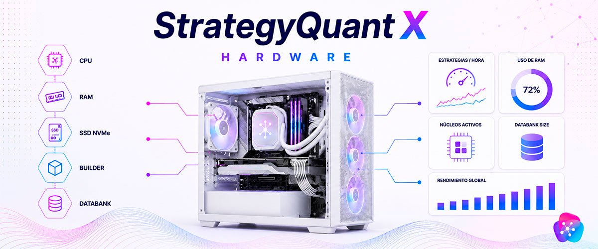 WikiSQX - Configuración: Hardware para StrategyQuant X: qué componente manda de verdad